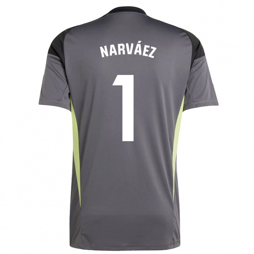 Danxen Dames Miguel Narváez #1 Donkergrijs Zwart Keepersshirt 2025/26 T-Shirt
