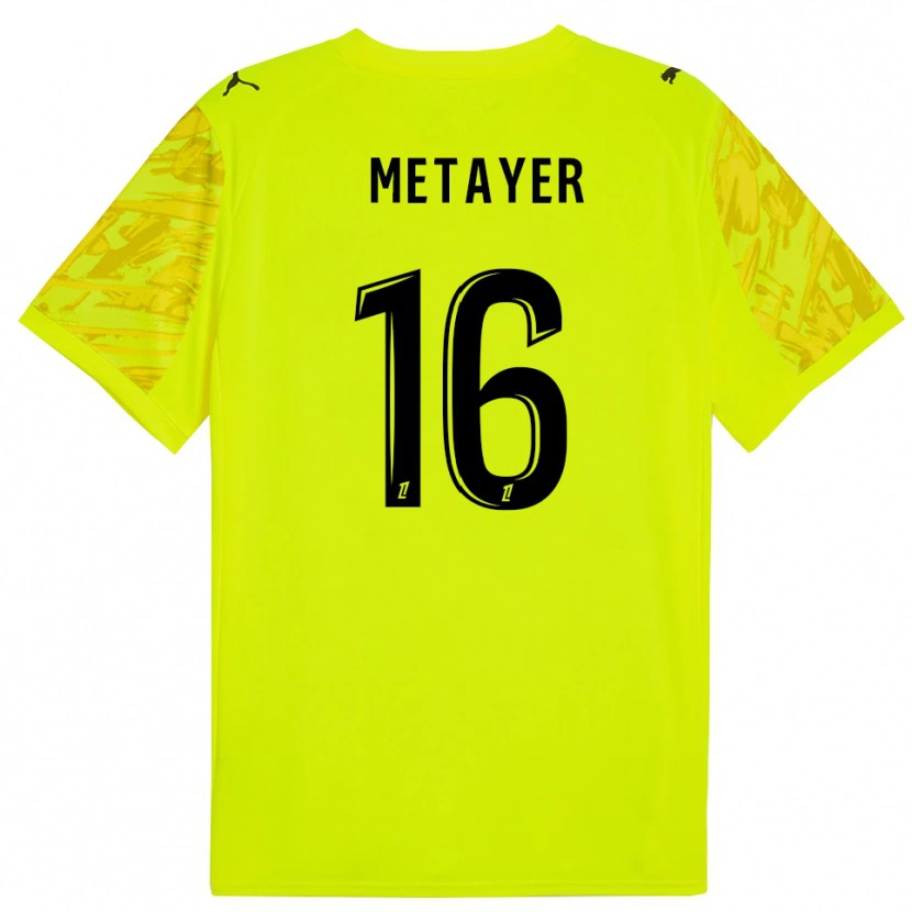 Danxen Dames Maxence Metayer #16 Fluorescerend Groen Geel Keepersshirt 2025/26 T-Shirt
