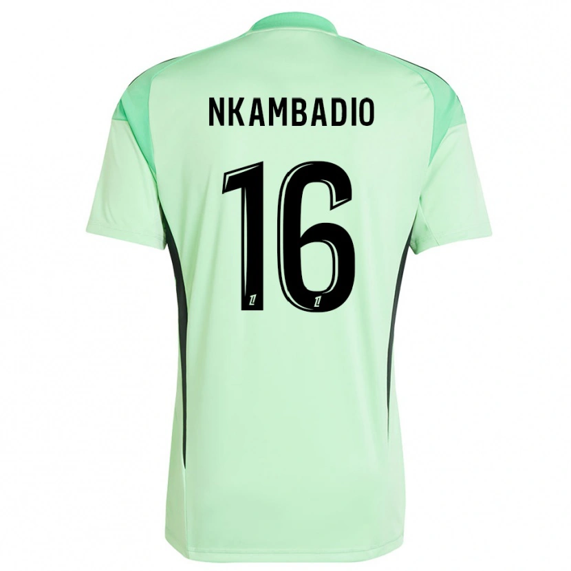 Danxen Dames Obed Nkambadio #16 Lichtgroen Zwart Keepersshirt 2025/26 T-Shirt
