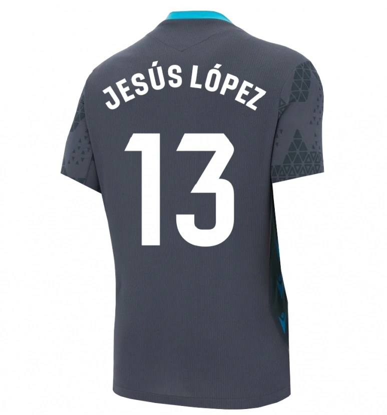 Danxen Dames Jesús López #13 Donkergrijs Zwart Keepersshirt 2025/26 T-Shirt