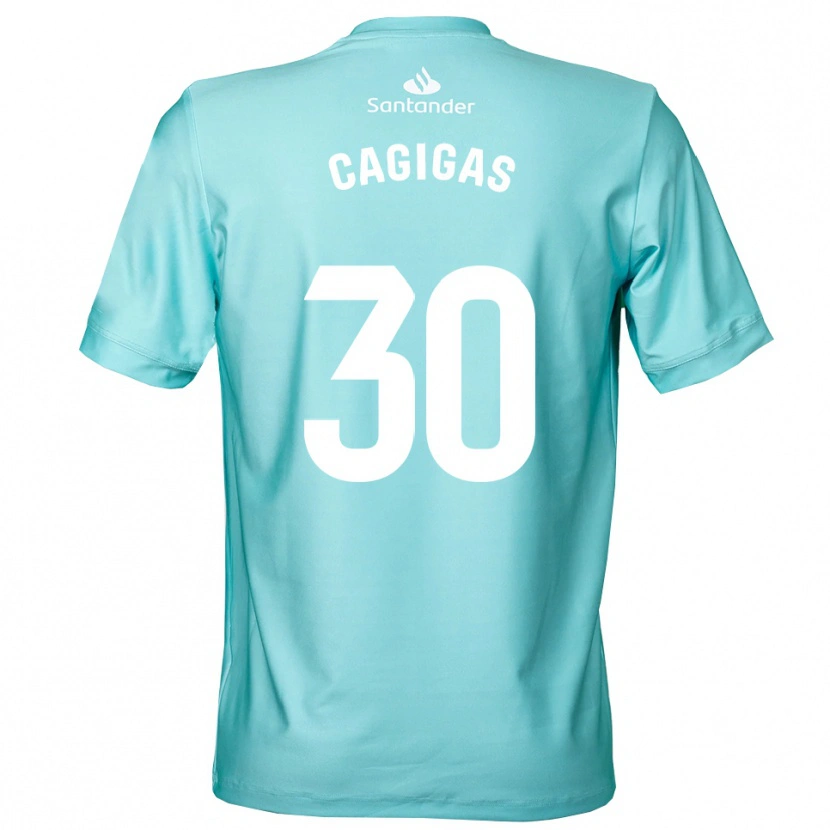 Danxen Dames Iván Cagigas #30 Licht Cyaan Wit Keepersshirt 2025/26 T-Shirt