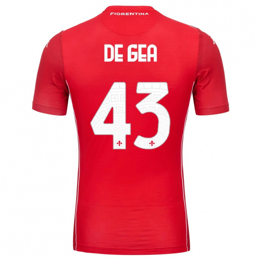 Danxen Dames David de Gea #43 Rood Wit Keepersshirt 2025/26 T-Shirt