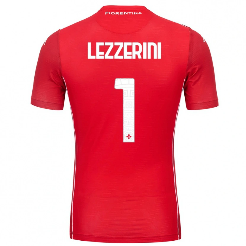 Danxen Dames Luca Lezzerini #1 Rood Wit Keepersshirt 2025/26 T-Shirt