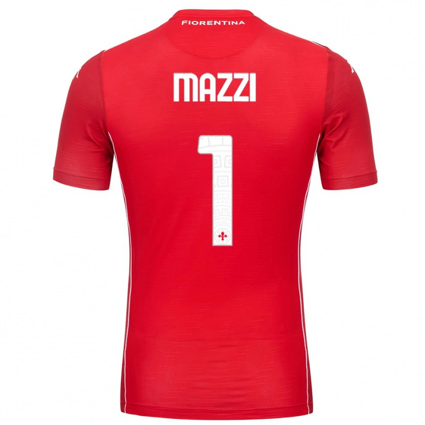 Danxen Dames Tommaso Mazzi #1 Rood Wit Keepersshirt 2025/26 T-Shirt
