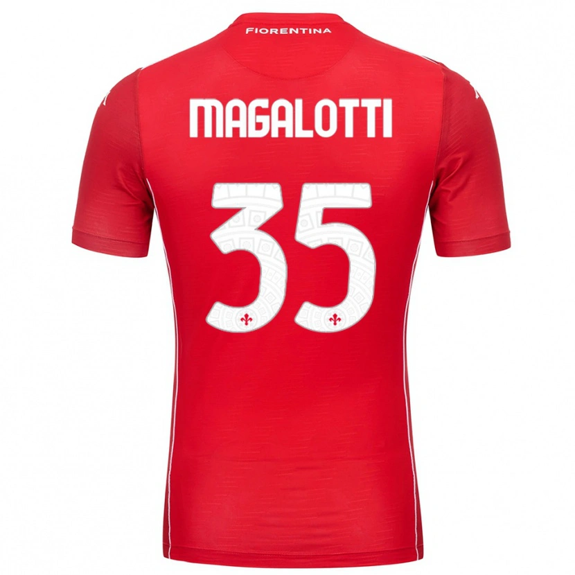 Danxen Dames Mattia Magalotti #35 Rood Wit Keepersshirt 2025/26 T-Shirt