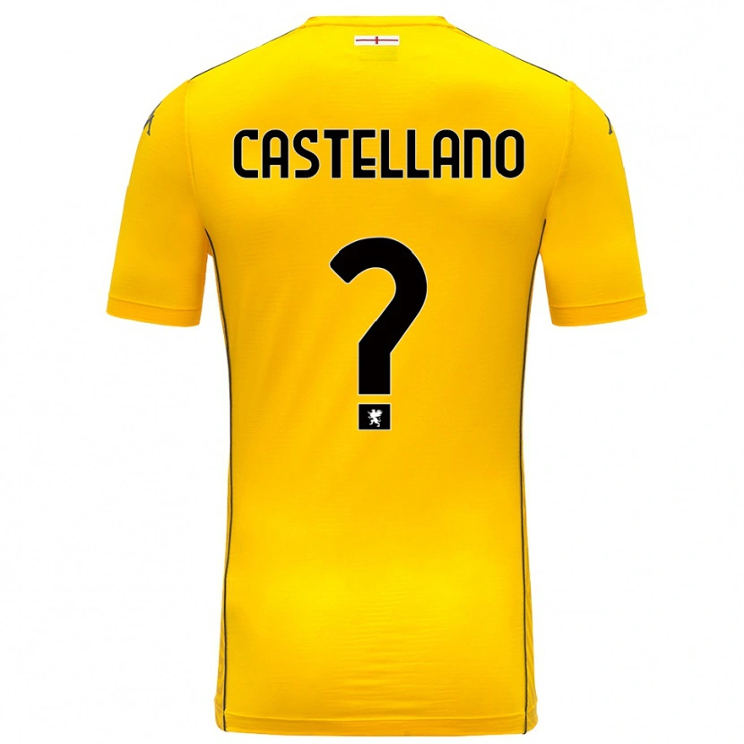 Danxen Dames Cristiano Castellano #0 Donker Geel Zwart Keepersshirt 2025/26 T-Shirt
