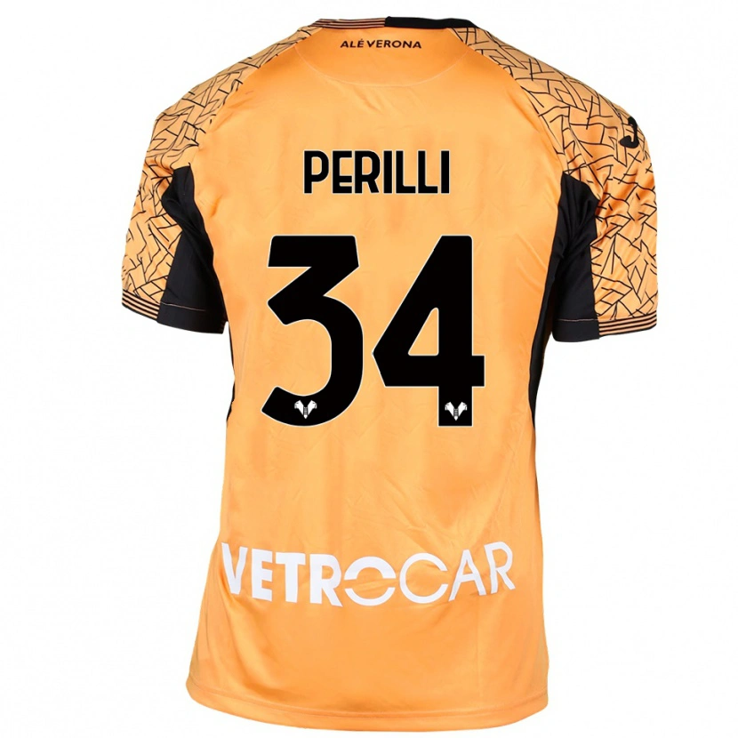 Danxen Dames Simone Perilli #34 Oranje Zwart Wit Keepersshirt 2025/26 T-Shirt