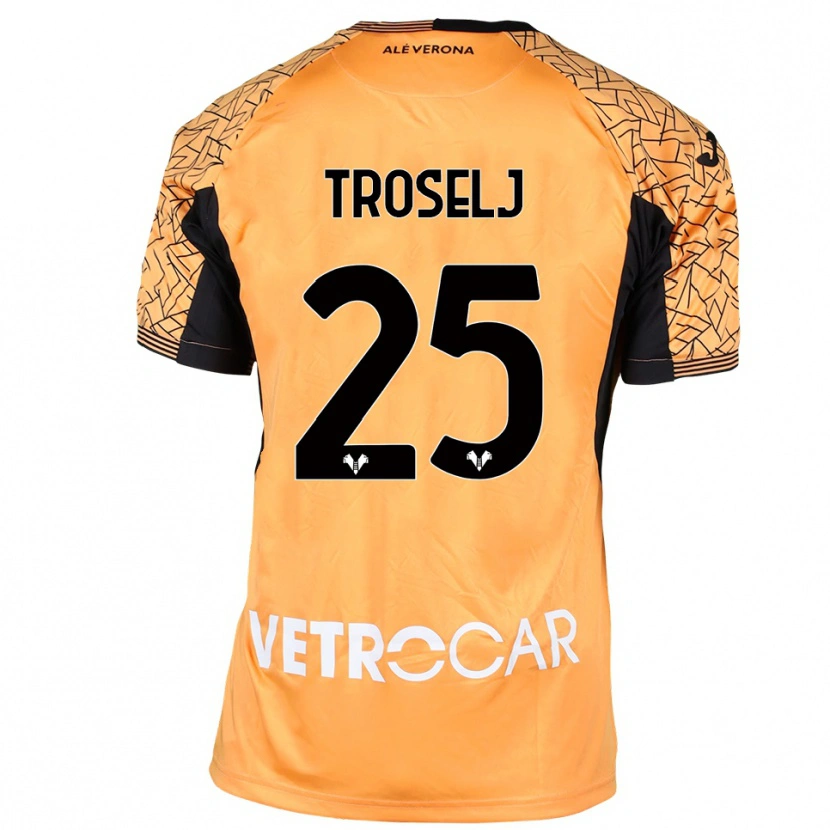 Danxen Dames Ethan Troselj #25 Oranje Zwart Wit Keepersshirt 2025/26 T-Shirt