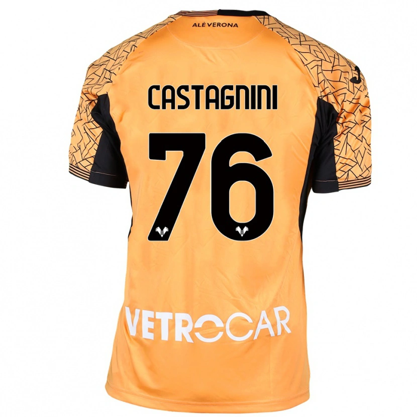Danxen Dames Mirko Castagnini #76 Oranje Zwart Wit Keepersshirt 2025/26 T-Shirt