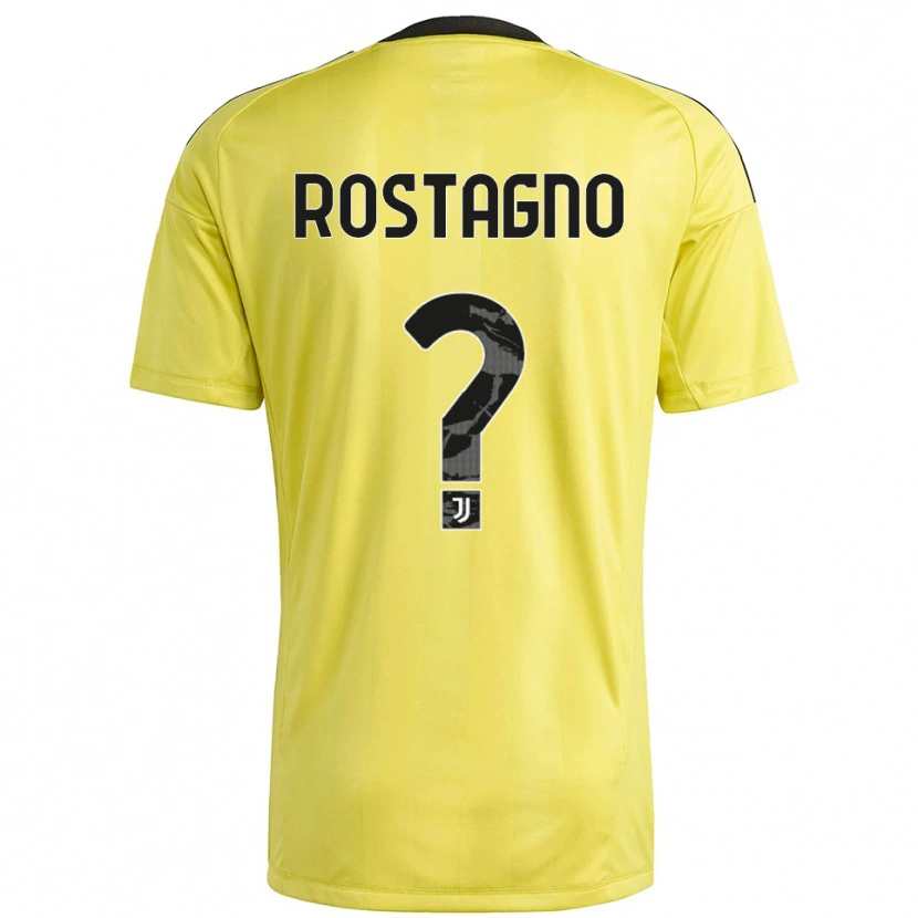 Danxen Dames Alberto Rostagno #0 Geel Wit Keepersshirt 2025/26 T-Shirt