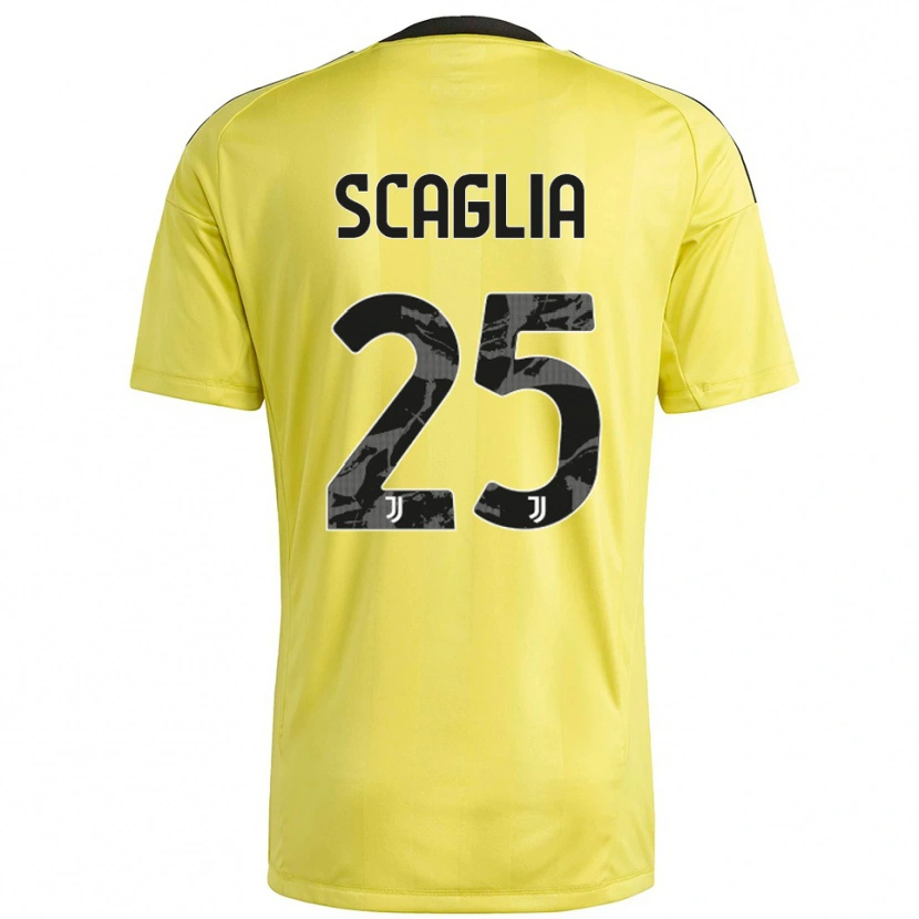 Danxen Dames Simone Scaglia #25 Geel Wit Keepersshirt 2025/26 T-Shirt