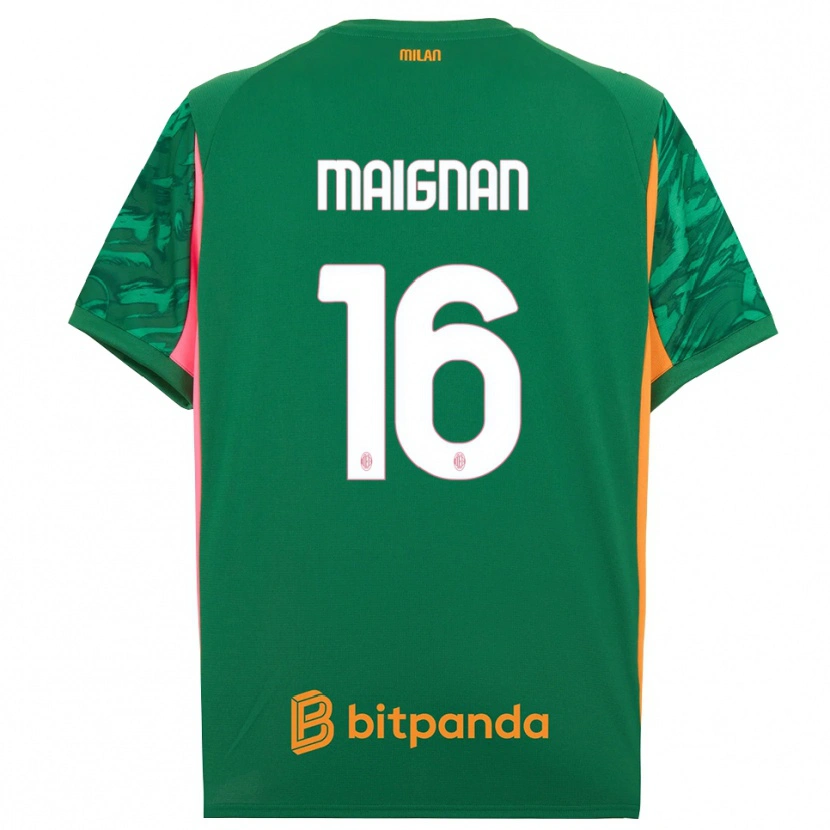 Danxen Dames Mike Maignan #16 Groen Oranje Roze Keepersshirt 2025/26 T-Shirt