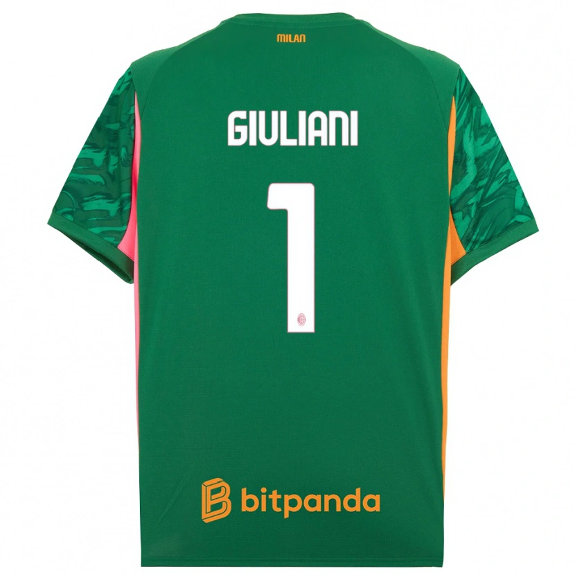Danxen Dames Laura Giuliani #1 Groen Oranje Roze Keepersshirt 2025/26 T-Shirt
