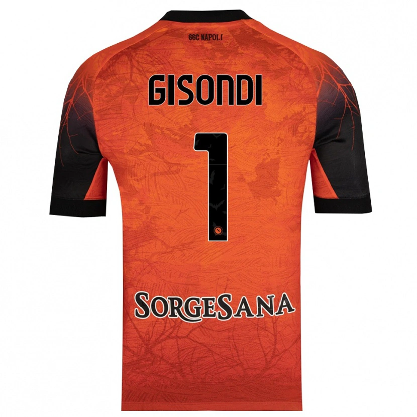Danxen Dames Francesco Gisondi #1 Oranje Rood Zwart Keepersshirt 2025/26 T-Shirt