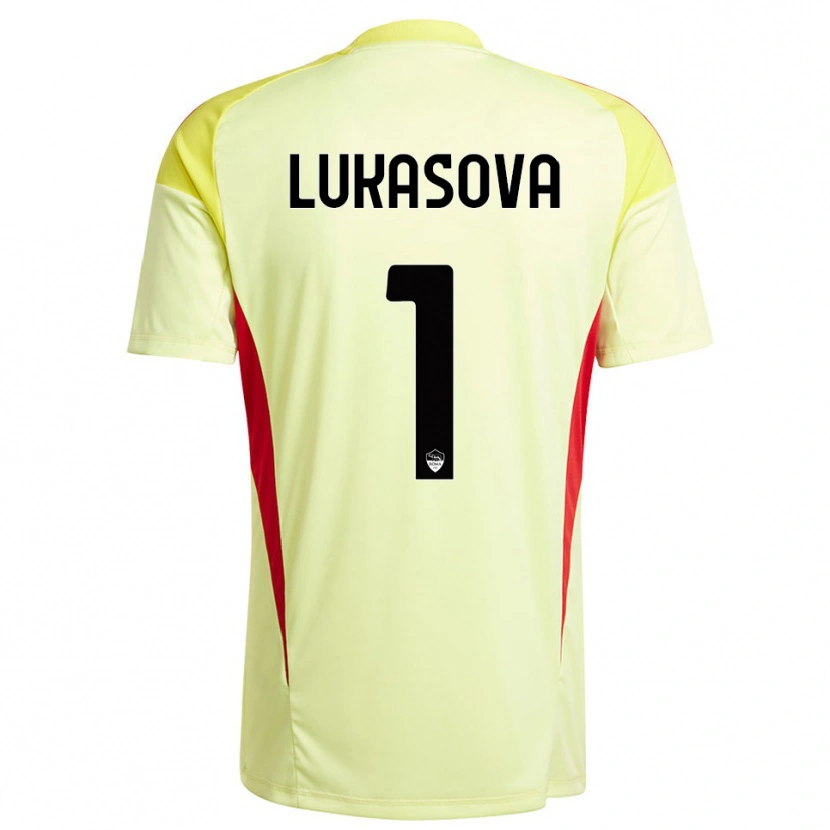 Danxen Dames Olivie Lukášová #1 Licht Geel Oranje Keepersshirt 2025/26 T-Shirt