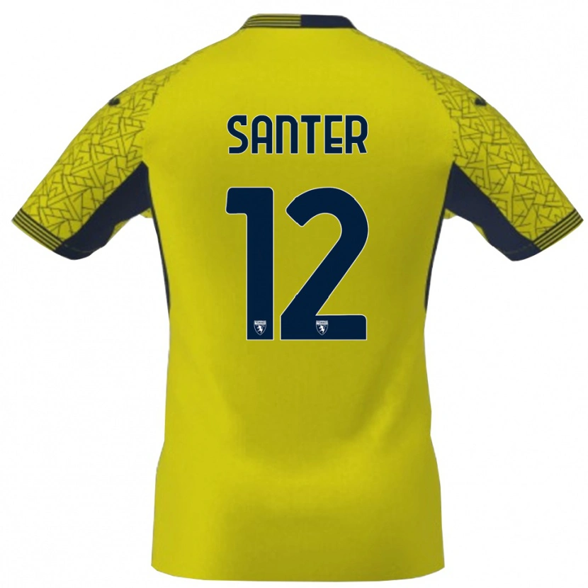 Danxen Dames Leonardo Santer #12 Geel Zwart Keepersshirt 2025/26 T-Shirt