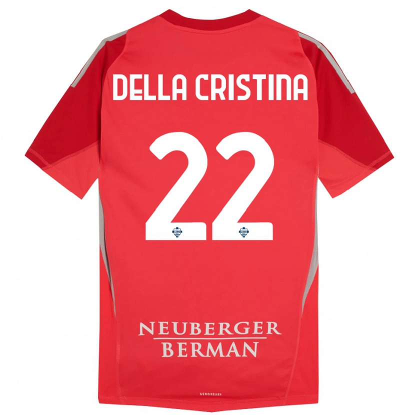 Danxen Dames Stefano Della Cristina #22 Rood Grijs Keepersshirt 2025/26 T-Shirt
