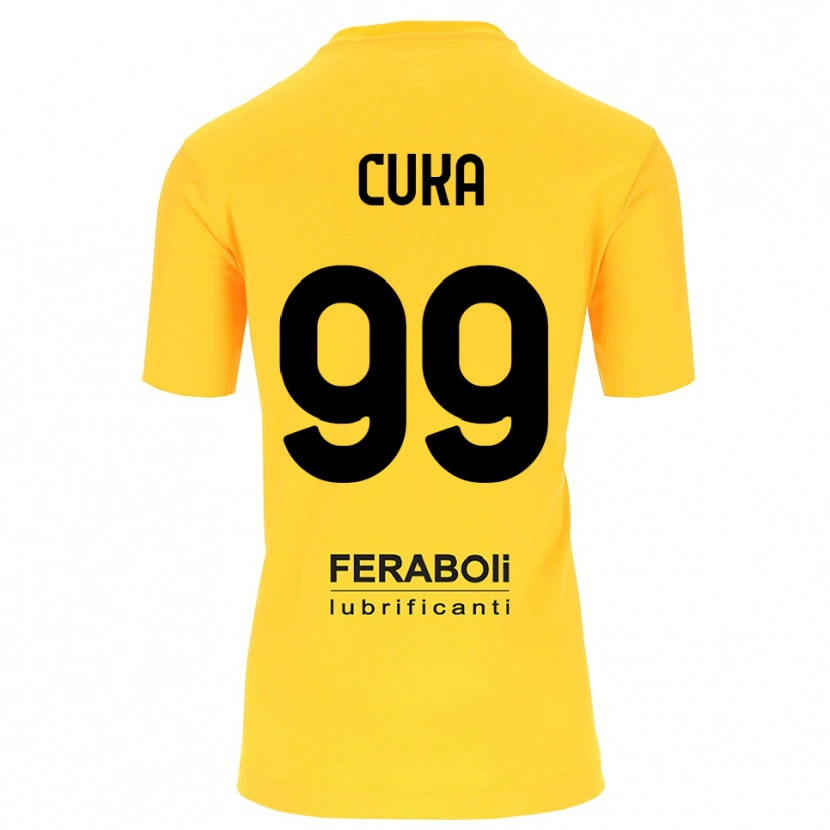 Danxen Dames Samuel Cuka #99 Geel Zwart Keepersshirt 2025/26 T-Shirt