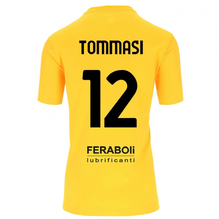 Danxen Dames Francesco Tommasi #12 Geel Zwart Keepersshirt 2025/26 T-Shirt