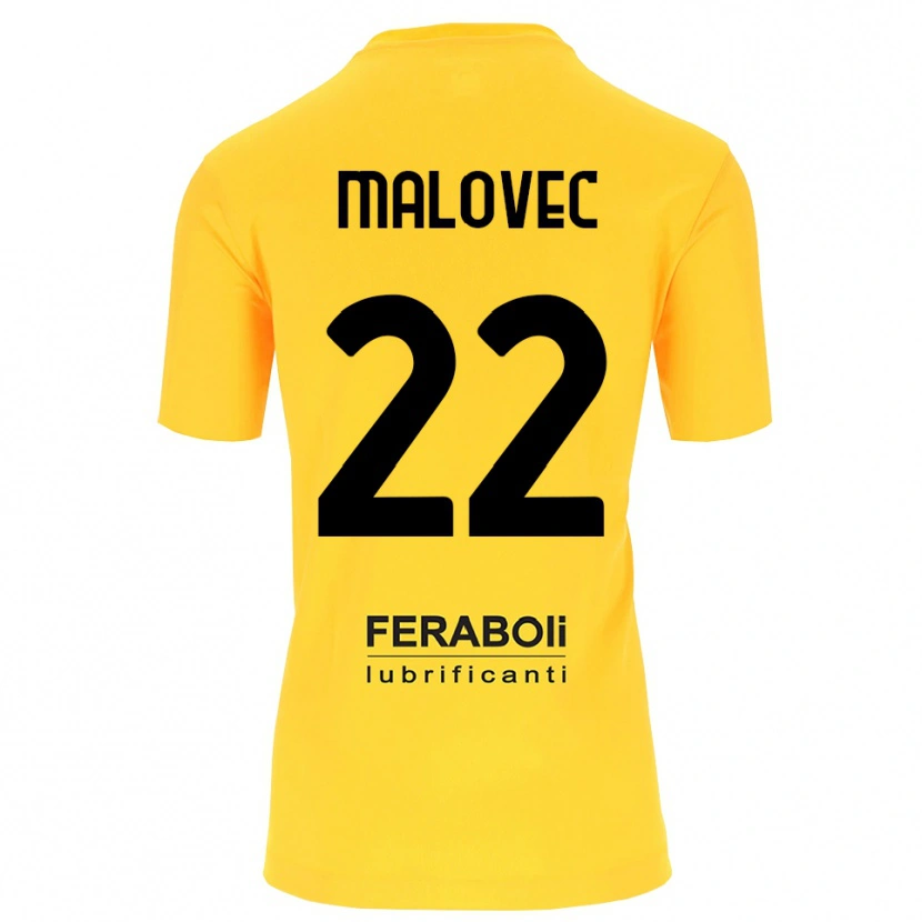Danxen Dames Adrian Malovec #22 Geel Zwart Keepersshirt 2025/26 T-Shirt