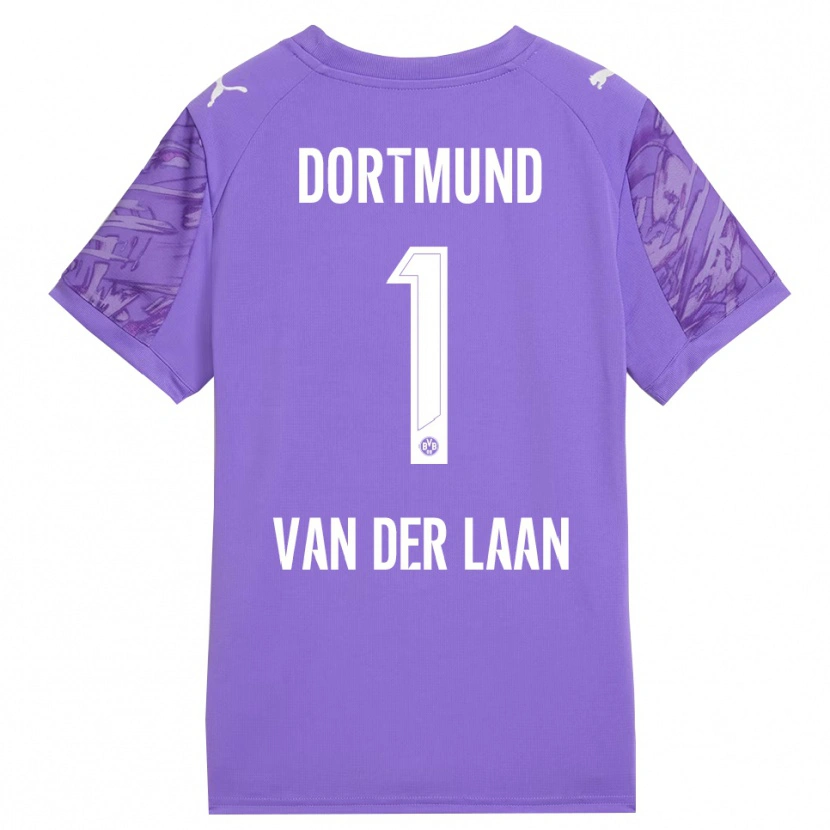 Danxen Dames Laura Van Der Laan #1 Lila Wit Keepersshirt 2025/26 T-Shirt