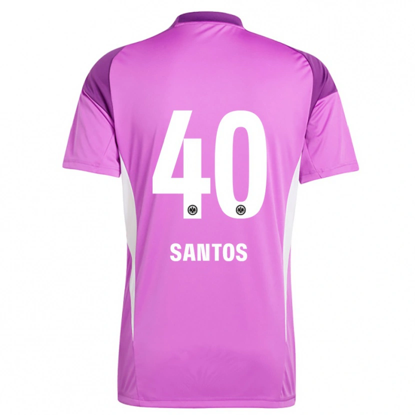 Danxen Dames Kauã Santos #40 Lila Wit Keepersshirt 2025/26 T-Shirt