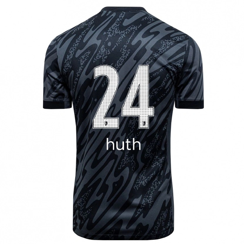 Danxen Dames Jannik Huth #24 Zwart Wit Keepersshirt 2025/26 T-Shirt