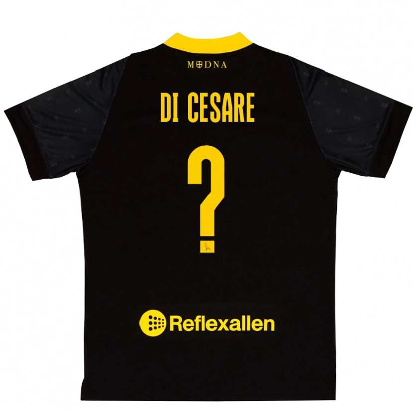 Danxen Dames Gabriele Di Cesare #0 Zwart Geel Keepersshirt 2025/26 T-Shirt