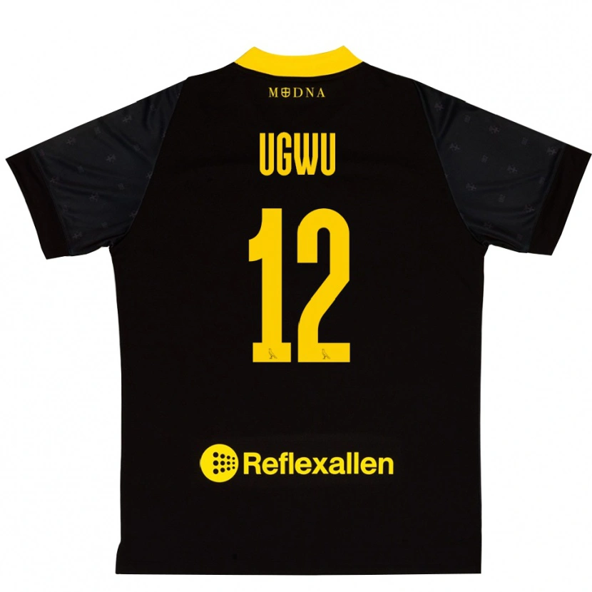 Danxen Dames Ferdinand Ugwu #12 Zwart Geel Keepersshirt 2025/26 T-Shirt