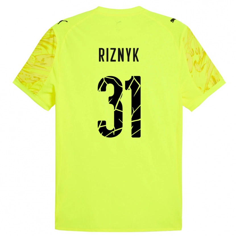 Danxen Dames Dmytro Riznyk #31 Groen Geel Keepersshirt 2025/26 T-Shirt