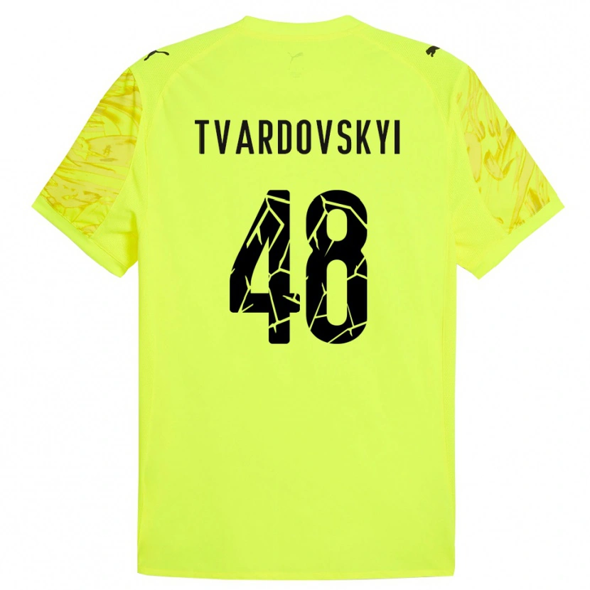Danxen Dames Denys Tvardovskyi #48 Groen Geel Keepersshirt 2025/26 T-Shirt
