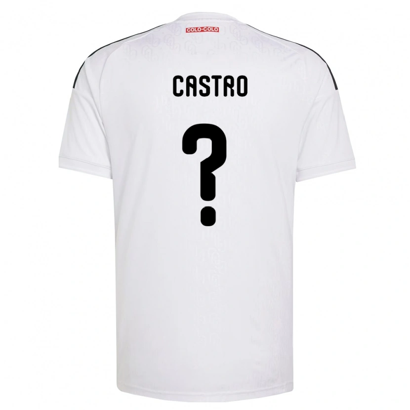 Danxen Kinderen Benjamín Castro #0 Wit Zwart Thuisshirt Thuistenue 2026/27 T-Shirt