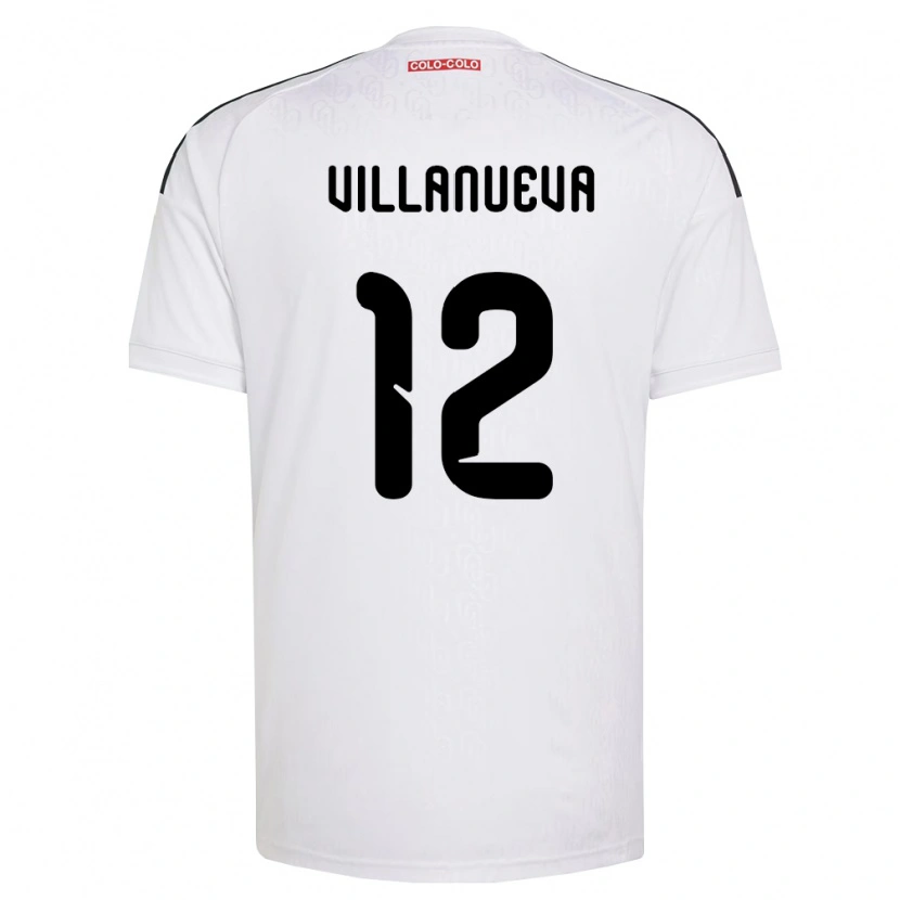 Danxen Kinderen Eduardo Villanueva #12 Wit Zwart Thuisshirt Thuistenue 2026/27 T-Shirt