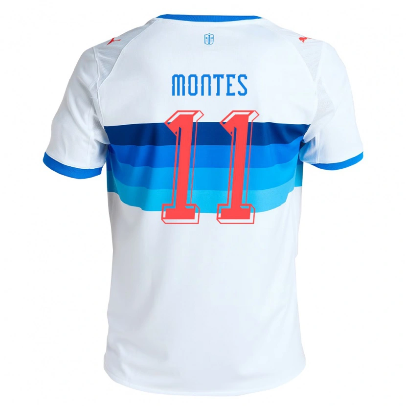 Danxen Kinderen Clemente Montes #11 Wit Hemelsblauw Thuisshirt Thuistenue 2026/27 T-Shirt