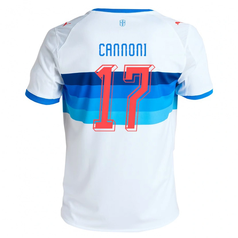 Danxen Kinderen Antonio Cannoni #17 Wit Hemelsblauw Thuisshirt Thuistenue 2026/27 T-Shirt