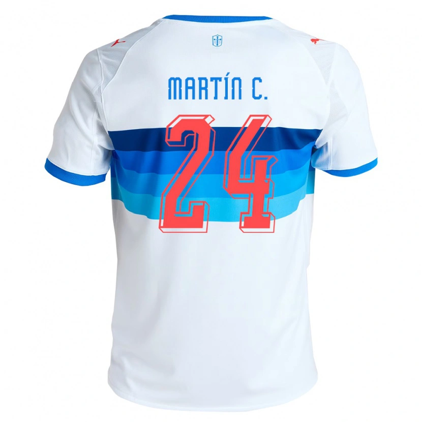 Danxen Kinderen Martín Contreras #24 Wit Hemelsblauw Thuisshirt Thuistenue 2026/27 T-Shirt