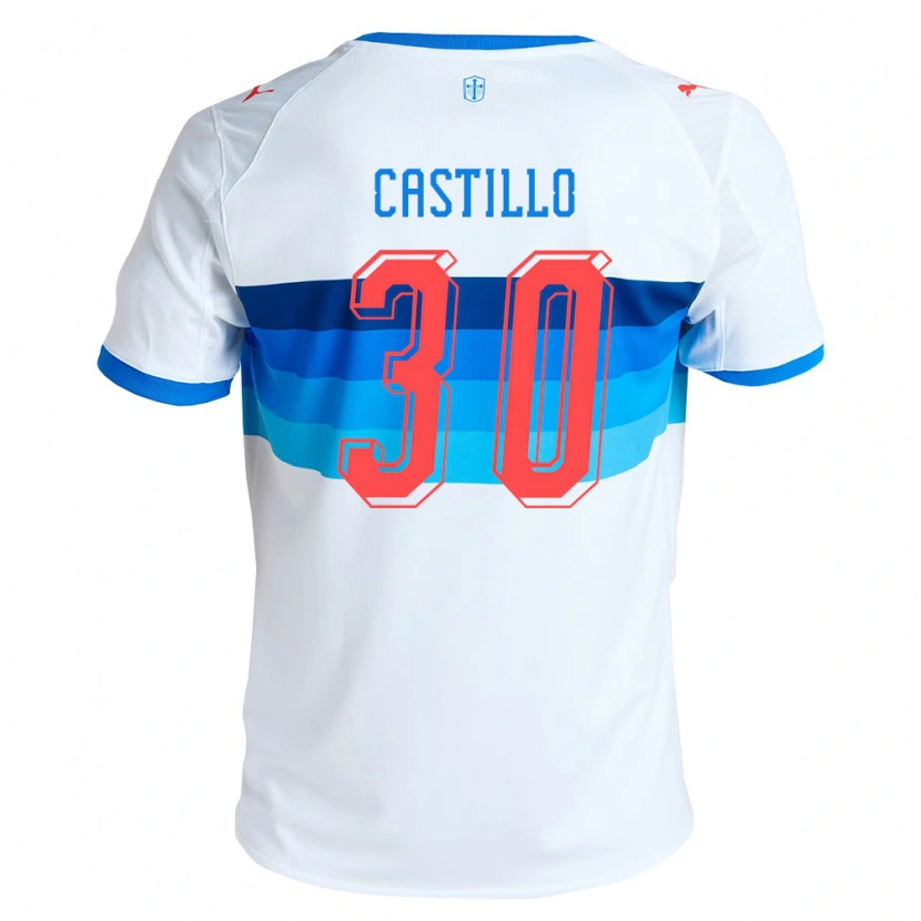 Danxen Kinderen Nicolas Castillo #30 Wit Hemelsblauw Thuisshirt Thuistenue 2026/27 T-Shirt
