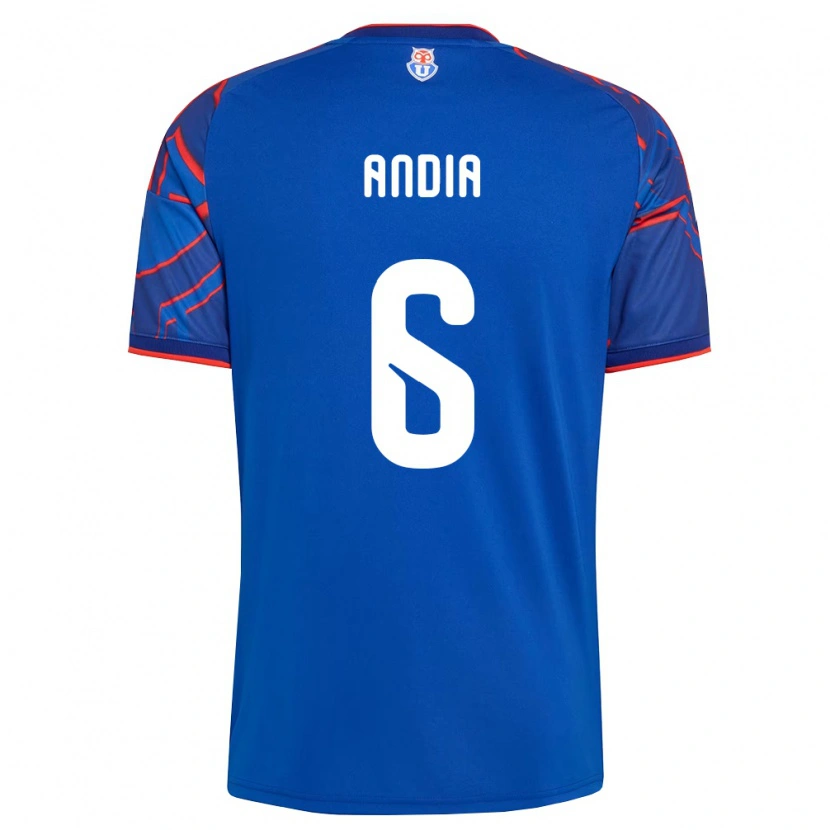 Danxen Kinderen Yonathan Andía #6 Koninklijk Blauw Rood Thuisshirt Thuistenue 2026/27 T-Shirt