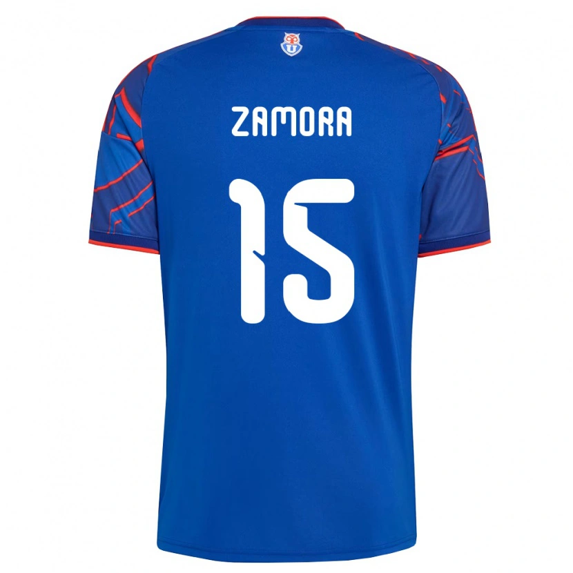 Danxen Kinderen Daniela Zamora #15 Koninklijk Blauw Rood Thuisshirt Thuistenue 2026/27 T-Shirt