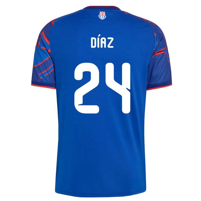 Danxen Kinderen Antonio Díaz #24 Koninklijk Blauw Rood Thuisshirt Thuistenue 2026/27 T-Shirt