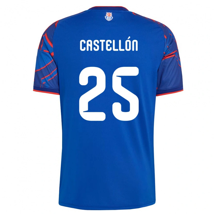 Danxen Kinderen Gabriel Castellón #25 Koninklijk Blauw Rood Thuisshirt Thuistenue 2026/27 T-Shirt