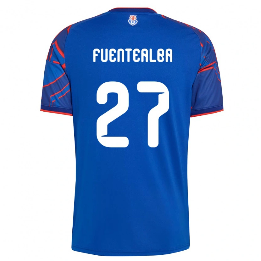 Danxen Kinderen Jeison Fuentealba #27 Koninklijk Blauw Rood Thuisshirt Thuistenue 2026/27 T-Shirt