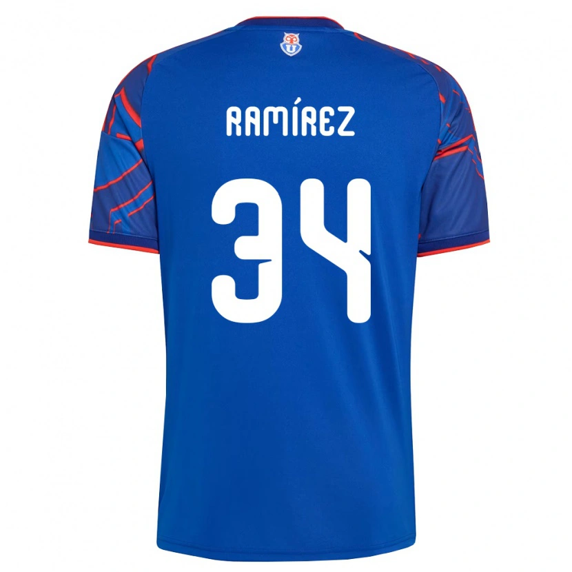 Danxen Kinderen Vicente Ramírez #34 Koninklijk Blauw Rood Thuisshirt Thuistenue 2026/27 T-Shirt