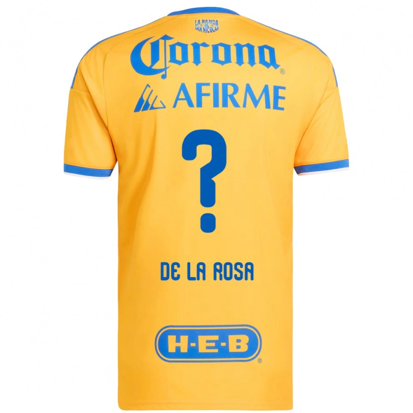 Danxen Kinderen Luis De La Rosa #0 Geel Blauw Thuisshirt Thuistenue 2026/27 T-Shirt