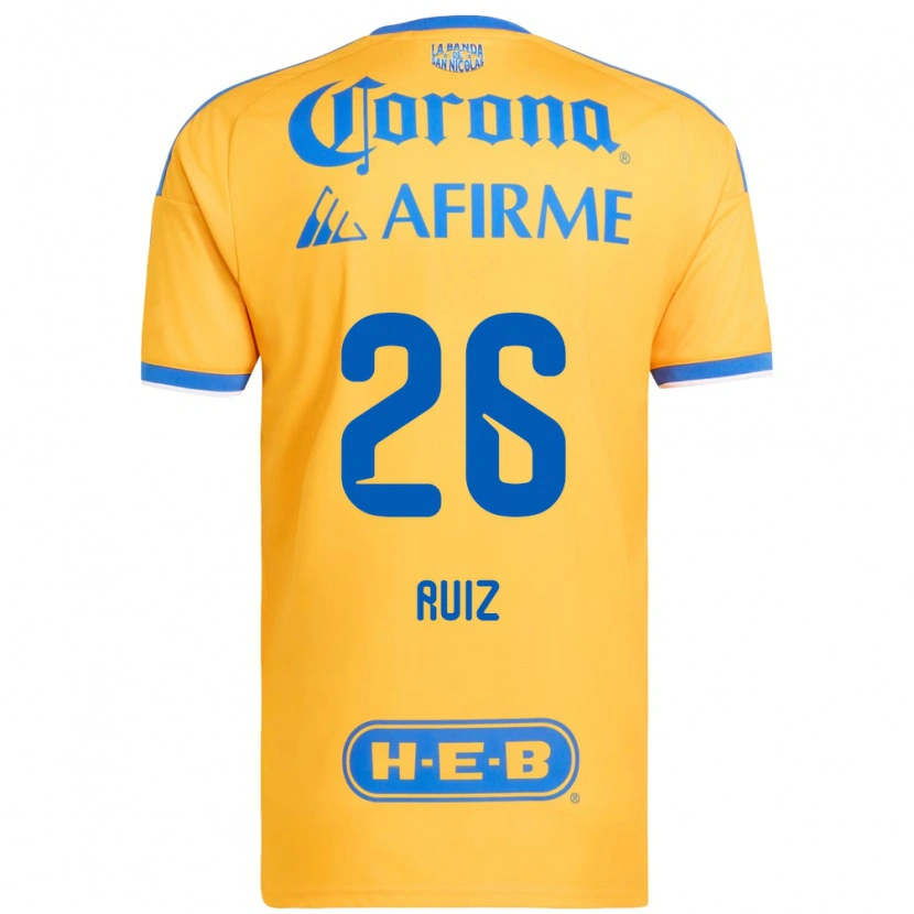 Danxen Kinderen Michel Ruiz #26 Geel Blauw Thuisshirt Thuistenue 2026/27 T-Shirt