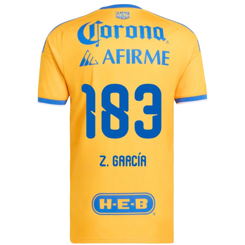 Danxen Kinderen Zahir García #183 Geel Blauw Thuisshirt Thuistenue 2026/27 T-Shirt