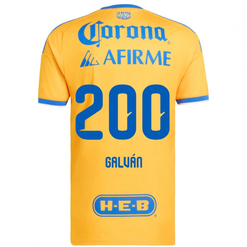 Danxen Kinderen Isaias Galván #200 Geel Blauw Thuisshirt Thuistenue 2026/27 T-Shirt