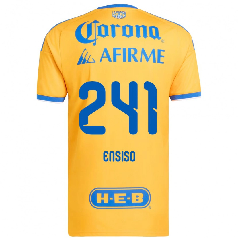 Danxen Kinderen Eduardo Ensiso #241 Geel Blauw Thuisshirt Thuistenue 2026/27 T-Shirt
