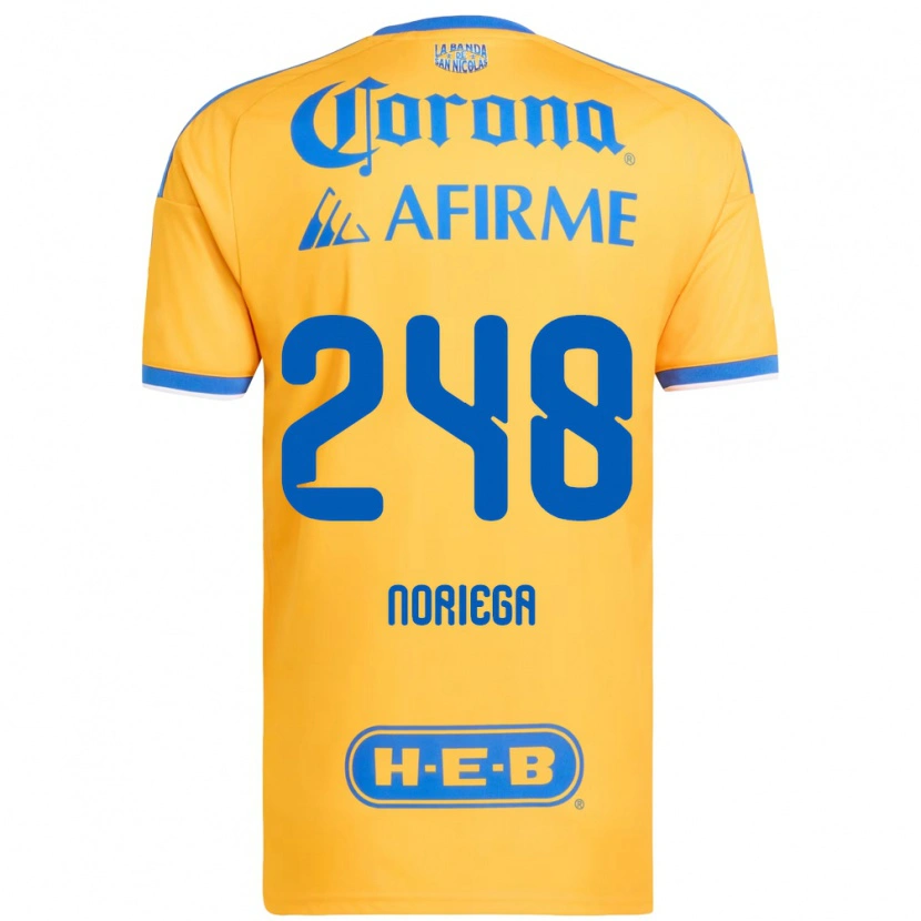 Danxen Kinderen Jonathan Noriega #248 Geel Blauw Thuisshirt Thuistenue 2026/27 T-Shirt