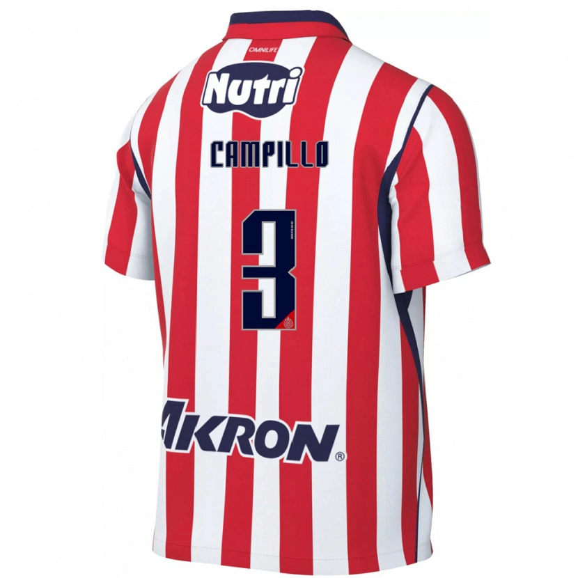 Danxen Kinderen Diego Campillo #3 Rood Wit Thuisshirt Thuistenue 2026/27 T-Shirt